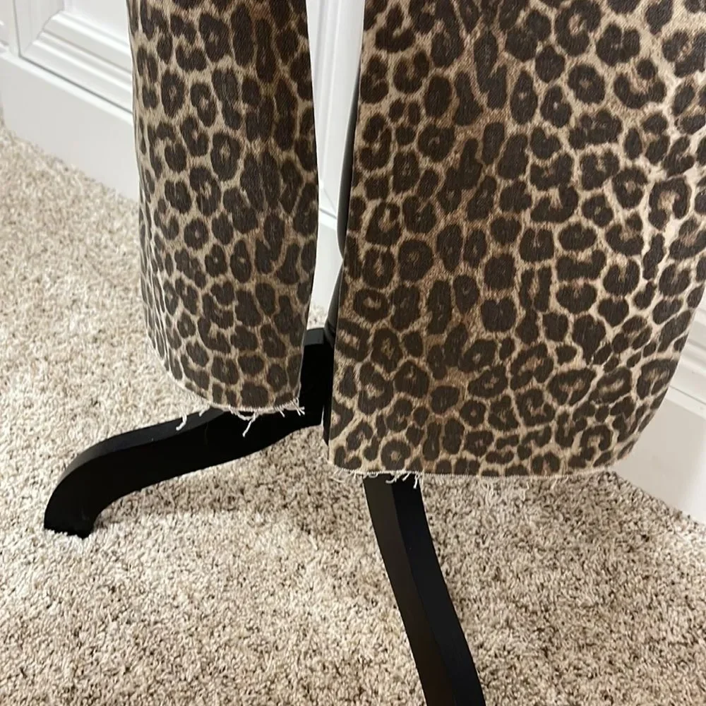 Joe’s Jeans leopard print Callie high rise cropped boot jean size 24_6